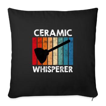 Ceramic Whisperer Plant Mechanic Plumber - Sofa pillowcase 17,3'' x 17,3'' (45 x 45 cm) - black - Front