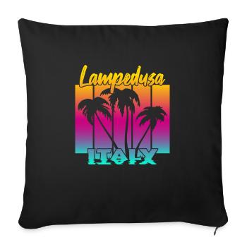 Lampedusa Italy - Sofakissenbezug 45 x 45 cm - Schwarz - Vorne