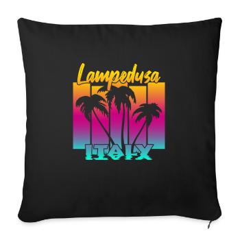 Lampedusa Italy - Sofakissenbezug 45 x 45 cm - Schwarz - Vorne
