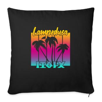Lampedusa Italy - Sofakissenbezug 45 x 45 cm - Schwarz - Vorne