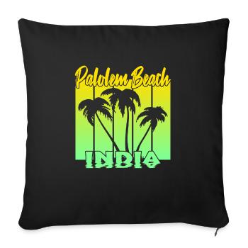 Palolem Beach India - Sofakissenbezug 45 x 45 cm - Schwarz - Vorne