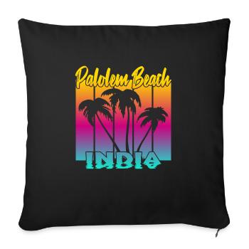Palolem Beach India - Sofakissenbezug 45 x 45 cm - Schwarz - Vorne