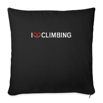 I love climbing Mountaineering Mountain hiking Climbing - Sofa pillowcase 17,3'' x 17,3'' (45 x 45 cm) - black - Front