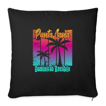 Punta Cana - Housse de coussin décorative 45 x 45 cm - noir - Devant
