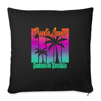 Punta Cana - Housse de coussin décorative 45 x 45 cm - noir - Devant