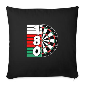 Fléchettes Dartboard 180 Points 180 Dart - Housse de coussin décorative 45 x 45 cm - noir - Devant