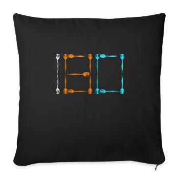 Fléchettes 180 Fléchettes 180 en Fléchettes - Housse de coussin décorative 45 x 45 cm - noir - Devant