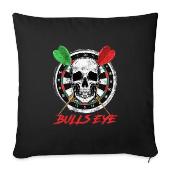 Bullseye Darts Bone Face Dartboard Dart - Sofa pillowcase 17,3'' x 17,3'' (45 x 45 cm) - black - Front
