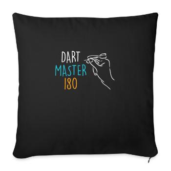 Dart Master 180 in Darts - Sofa pillowcase 17,3'' x 17,3'' (45 x 45 cm) - black - Front