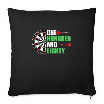 Dartscheibe Dart 180 in Darts - Sofakissenbezug 45 x 45 cm - Schwarz - Vorne