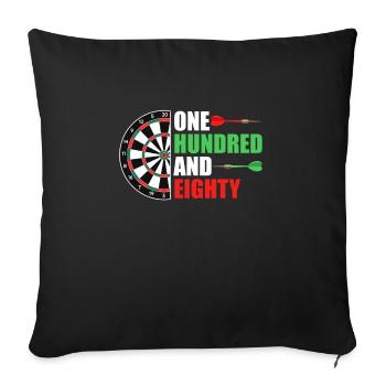 Dartscheibe Dart 180 in Darts - Sofakissenbezug 45 x 45 cm - Schwarz - Vorne