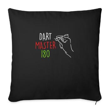 Dart Master 180 in Darts - Sofa pillowcase 17,3'' x 17,3'' (45 x 45 cm) - black - Front