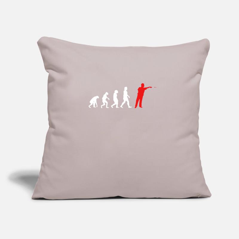 Darts Evolution Darts Player Throws Dart Sofa pillowcase 17,3'' x 17,3'' (45 x 45 cm)