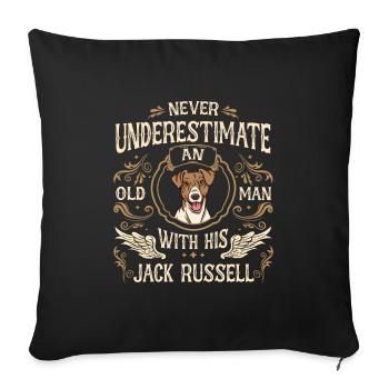Jack Russell Terrier Dog Dog Owner - Sofa pillowcase 17,3'' x 17,3'' (45 x 45 cm) - black - Front