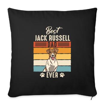 Jack Russell Terrier Dog Dog Owner - Sofa pillowcase 17,3'' x 17,3'' (45 x 45 cm) - black - Front