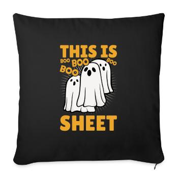 This is boo sheet Halloween - Sofa pillowcase 17,3'' x 17,3'' (45 x 45 cm) - black - Front