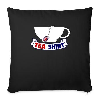 Chemise à thé pour les buveurs de thé - Housse de coussin décorative 45 x 45 cm - noir - Devant