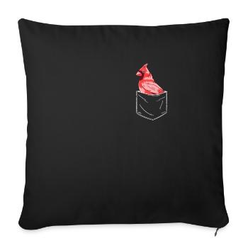 Cardinal Red Cardinal Vogel Red Cardinal - Sofa pillowcase 17,3'' x 17,3'' (45 x 45 cm) - black - Front