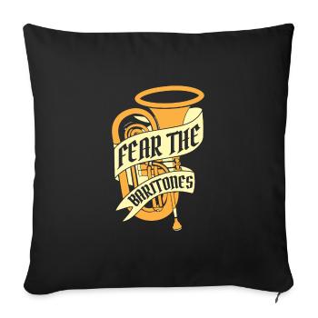 Baritone Instrument Baritone Music - Sofa pillowcase 17,3'' x 17,3'' (45 x 45 cm) - black - Front