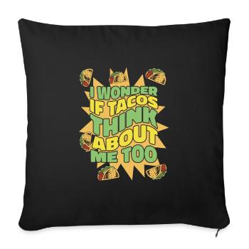 Taco Tacos Mexican Food Mexico - Sofa pillowcase 17,3'' x 17,3'' (45 x 45 cm) - black - Front