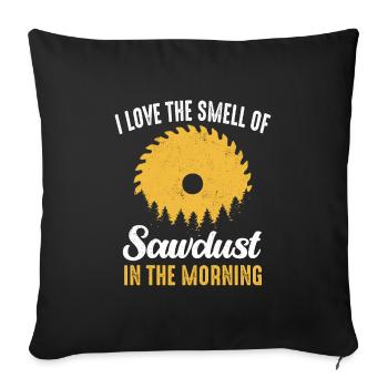 Menuisier Menuiserie - Housse de coussin décorative 45 x 45 cm - noir - Devant