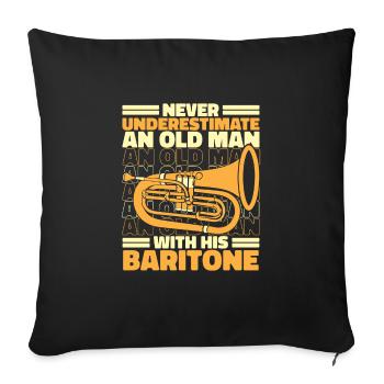 Baritone Instrument Baritone Music - Sofa pillowcase 17,3'' x 17,3'' (45 x 45 cm) - black - Front