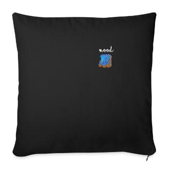 Beach chair Mood Holiday Northern Lights Moin Baltic Sea - Sofa pillowcase 17,3'' x 17,3'' (45 x 45 cm) - black - Front