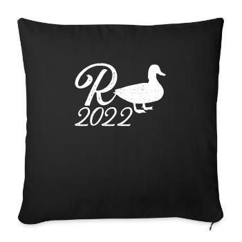 Duck pension 2023 - Sofa pillowcase 17,3'' x 17,3'' (45 x 45 cm) - black - Front