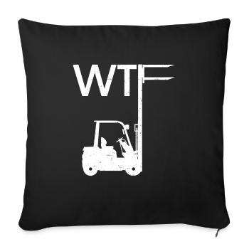 Forklift Warehousing Logistician Forklift Driver - Sofa pillowcase 17,3'' x 17,3'' (45 x 45 cm) - black - Front