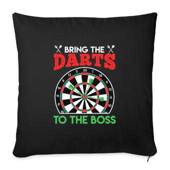 Chef Darts Ladies Dartboard Darts Accessories Darts - Sofa pillowcase 17,3'' x 17,3'' (45 x 45 cm) - black - Front