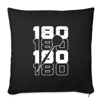 180 en fléchettes 180 fléchettes Fléchettes Vol 180 Fléchettes - Housse de coussin décorative 45 x 45 cm - noir - Devant