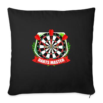Darts Master Dartboard Dart Accessories Darts - Sofa pillowcase 17,3'' x 17,3'' (45 x 45 cm) - black - Front