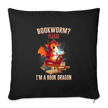 Dragon Mystical Dragon Fantasy - Sofa pillowcase 17,3'' x 17,3'' (45 x 45 cm) - black - Front