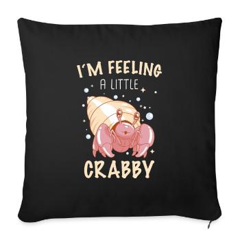 Crab Hermit Crab Crab Crab Cancer - Sofa pillowcase 17,3'' x 17,3'' (45 x 45 cm) - black - Front