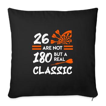 180 en fléchettes 26 fléchettes 180 points fléchettes - Housse de coussin décorative 45 x 45 cm - noir - Devant