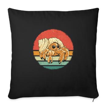 Crab Hermit Crab Crab Crab Cancer - Sofa pillowcase 17,3'' x 17,3'' (45 x 45 cm) - black - Front
