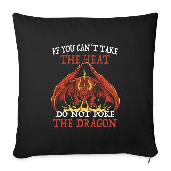 Dragon Mystical Dragon Fantasy - Sofa pillowcase 17,3'' x 17,3'' (45 x 45 cm) - black - Front