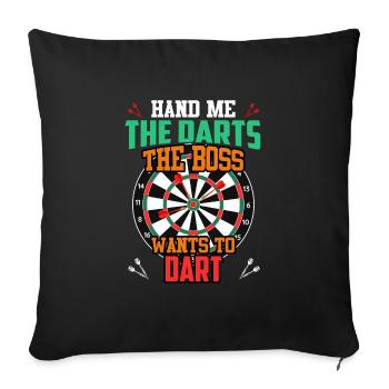 Women's Darts Women's Darts Darts Darts - Sofa pillowcase 17,3'' x 17,3'' (45 x 45 cm) - black - Front