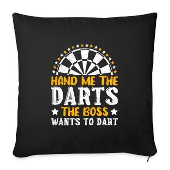 Chef Darts Fléchettes Pour femmes Fléchettes Accessoires Fléchettes Fléchettes - Housse de coussin décorative 45 x 45 cm - noir - Devant