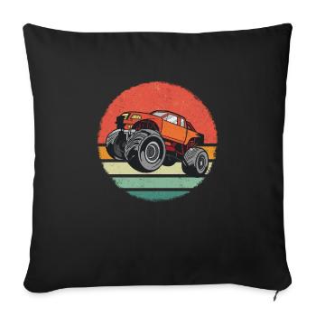 Monster Truck Auto Trucks - Sofa pillowcase 17,3'' x 17,3'' (45 x 45 cm) - black - Front