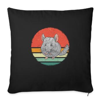 Chinchilla Chinchilla's Mouse - Sofa pillowcase 17,3'' x 17,3'' (45 x 45 cm) - black - Front
