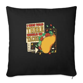 Taco Tacos Mexican Food Mexico - Sofa pillowcase 17,3'' x 17,3'' (45 x 45 cm) - black - Front