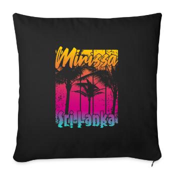 Mirissa Sri Lanka - Sofa pillowcase 17,3'' x 17,3'' (45 x 45 cm) - black - Front