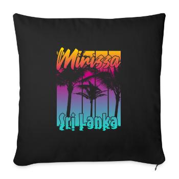 Mirissa Sri Lanka - Sofa pillowcase 17,3'' x 17,3'' (45 x 45 cm) - black - Front