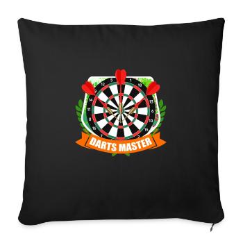 Darts Master Dartboard Dart Accessories Darts - Sofa pillowcase 17,3'' x 17,3'' (45 x 45 cm) - black - Front