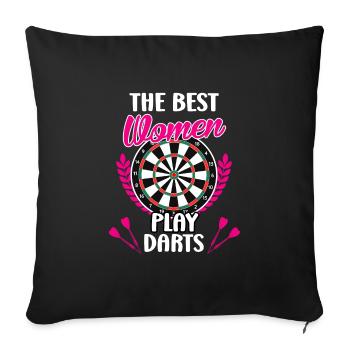 Women Darts Women Darts Darts Darts Accessories Darts - Sofa pillowcase 17,3'' x 17,3'' (45 x 45 cm) - black - Front