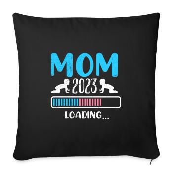 Mama 2023 loading Mutter Schwangerschaft Mama - Sofakissenbezug 45 x 45 cm - Schwarz - Vorne