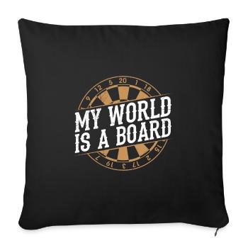 Fléchettes Fléchettes Dictons Fléchettes Accessoires Fléchettes Fléchettes - Housse de coussin décorative 45 x 45 cm - noir - Devant