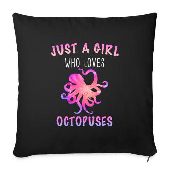 Octopus Octopus Cuttlefish Animal - Sofa pillowcase 17,3'' x 17,3'' (45 x 45 cm) - black - Front