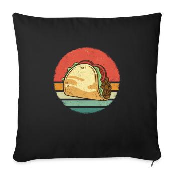 Taco Tacos Mexican Food Mexico - Sofa pillowcase 17,3'' x 17,3'' (45 x 45 cm) - black - Front
